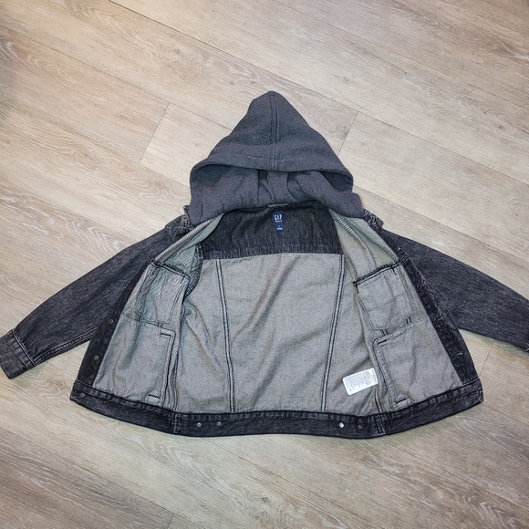 Boys Gap Denim Hooded Jacket Size Medium 8-9 - Picture 5 of 8